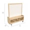 Flash Furniture Bright Beginnings Commercial Wooden Mobile Dual Sided 2 Person Art Station with Locking Caster Wheels and Bottom Cubby Storage, Natural MK-ME09050-GG - alternate 9